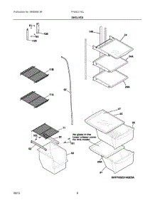 05 - Shelves parts for Frigidaire Refrigerator FFSS2314QP6A from AppliancePartsPros.com