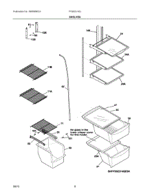 05 - Shelves parts for Frigidaire Refrigerator FFSS2314QP7A from AppliancePartsPros.com