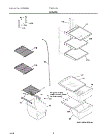 05 - Shelves parts for Frigidaire Refrigerator FFSS2314QPAA from AppliancePartsPros.com