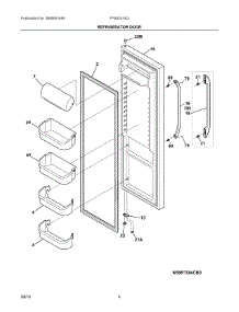 03 - Refrigerator Door parts for Frigidaire Refrigerator FFSS2314QS2A from AppliancePartsPros.com