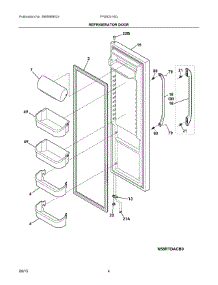 03 - Refrigerator Door parts for Frigidaire Refrigerator FFSS2314QS7A from AppliancePartsPros.com