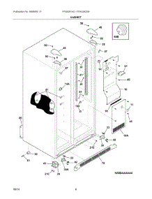 04 - Cabinet parts for Frigidaire Refrigerator FFSS2614QE1A from AppliancePartsPros.com