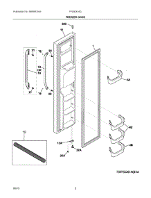 02 - Freezer Door parts for Frigidaire Refrigerator FFSS2614QE4A from AppliancePartsPros.com