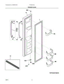 02 - Freezer Door parts for Frigidaire Refrigerator FFSS2614QE5A from AppliancePartsPros.com