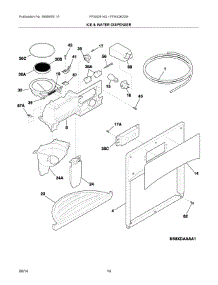 08 - Ice & Water Dispenser parts for Frigidaire Refrigerator FFSS2614QP1A from AppliancePartsPros.com