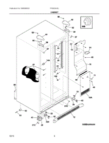 04 - Cabinet parts for Frigidaire Refrigerator FFSS2614QP2A from AppliancePartsPros.com