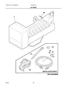 10 - Ice Maker parts for Frigidaire Refrigerator FFSS2614QP2A from AppliancePartsPros.com