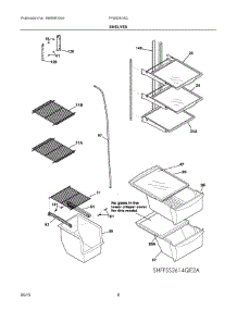 05 - Shelves parts for Frigidaire Refrigerator FFSS2614QP4A from AppliancePartsPros.com