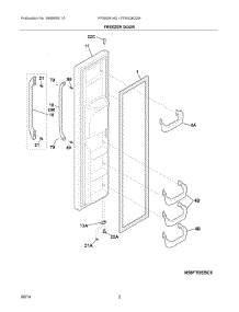 02 - Freezer Door parts for Frigidaire Refrigerator FFSS2614QS1A from AppliancePartsPros.com