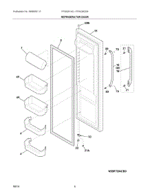 03 - Refrigerator Door parts for Frigidaire Refrigerator FFSS2614QS1A from AppliancePartsPros.com