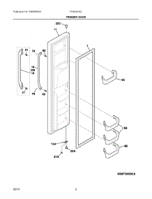 02 - Freezer Door parts for Frigidaire Refrigerator FFSS2614QS2A from AppliancePartsPros.com