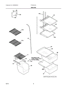 05 - Shelves parts for Frigidaire Refrigerator FFSS2614QS2A from AppliancePartsPros.com