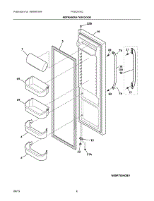 03 - Refrigerator Door parts for Frigidaire Refrigerator FFSS2614QS5A from AppliancePartsPros.com