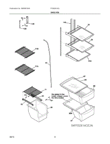 05 - Shelves parts for Frigidaire Refrigerator FFSS2614QS5A from AppliancePartsPros.com