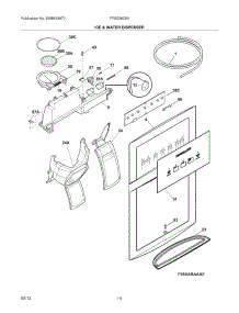 15 - Ice & Water Dispenser parts for Frigidaire Refrigerator FFSS2622NB4 from AppliancePartsPros.com