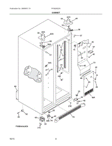 04 - Cabinet parts for Frigidaire Refrigerator FFSS2622NB5 from AppliancePartsPros.com