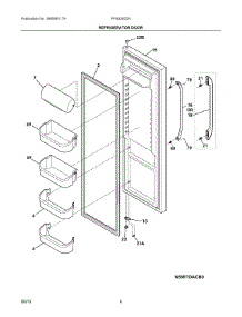 03 - Refrigerator Door parts for Frigidaire Refrigerator FFSS2622NS5 from AppliancePartsPros.com