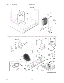 13 - System parts for Frigidaire Refrigerator FFSS2622NW4 from AppliancePartsPros.com