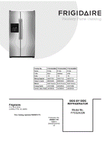 01 - Cover Sheet parts for Frigidaire Refrigerator FFSS2622NW5 from AppliancePartsPros.com