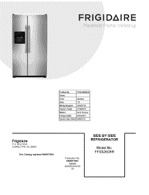01 - Cover Sheet parts for Frigidaire Refrigerator FFSS26D8RS0 from AppliancePartsPros.com