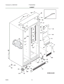 04 - Cabinet parts for Frigidaire Refrigerator FFSS26D8RS0 from AppliancePartsPros.com