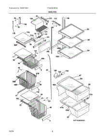 05 - Shelves parts for Frigidaire Refrigerator FFSS26D8RS0 from AppliancePartsPros.com