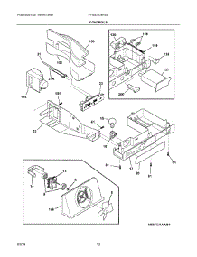 06 - Controls parts for Frigidaire Refrigerator FFSS26D8RS0 from AppliancePartsPros.com