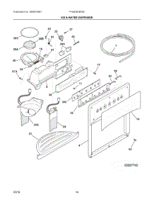 08 - Ice & Water Dispenser parts for Frigidaire Refrigerator FFSS26D8RS0 from AppliancePartsPros.com
