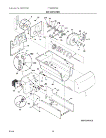 09 - Ice Container parts for Frigidaire Refrigerator FFSS26D8RS0 from AppliancePartsPros.com