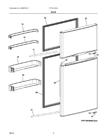 02 - Door parts for Frigidaire Refrigerator FFTR1022QB0 from AppliancePartsPros.com