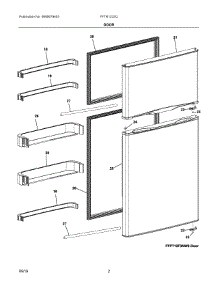 02 - Door parts for Frigidaire Refrigerator FFTR1222QB0 from AppliancePartsPros.com