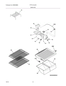 07 - Shelves parts for Frigidaire Refrigerator FFTR1513LWG from AppliancePartsPros.com