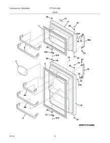 03 - Doors parts for Frigidaire Refrigerator FFTR1514QB0 from AppliancePartsPros.com