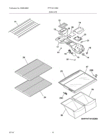 07 - Shelves parts for Frigidaire Refrigerator FFTR1514QB0 from AppliancePartsPros.com