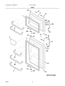 02 - Door parts for Frigidaire Refrigerator FFTR1514QB2 from AppliancePartsPros.com