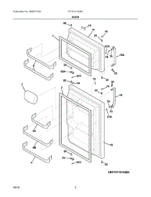 02 - Door parts for Frigidaire Refrigerator FFTR1514QB4 from AppliancePartsPros.com