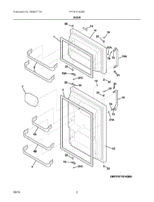 02 - Door parts for Frigidaire Refrigerator FFTR1514QB5 from AppliancePartsPros.com