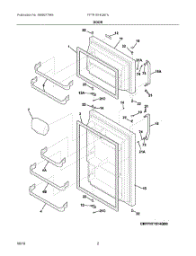 02 - Door parts for Frigidaire Refrigerator FFTR1514QB7A from AppliancePartsPros.com
