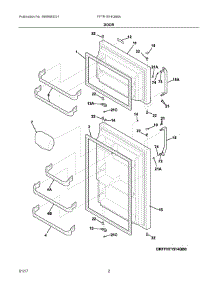 02 - Door parts for Frigidaire Refrigerator FFTR1514QB8A from AppliancePartsPros.com