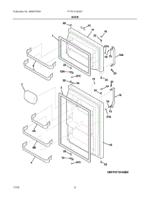 02 - Door parts for Frigidaire Refrigerator FFTR1514QW7 from AppliancePartsPros.com