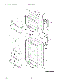 02 - Door parts for Frigidaire Refrigerator FFTR1514QW9 from AppliancePartsPros.com