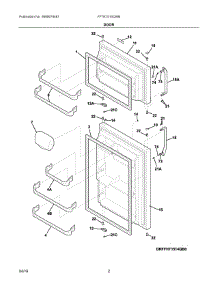 02 - Door parts for Frigidaire Refrigerator FFTR1514QWB from AppliancePartsPros.com
