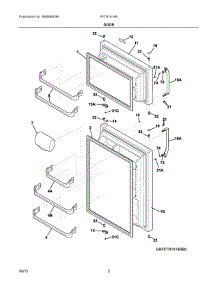 02 - Door parts for Frigidaire Refrigerator FFTR1514RB0 from AppliancePartsPros.com