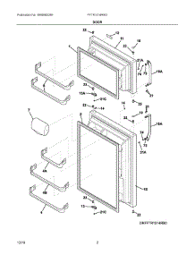 02 - Door parts for Frigidaire Refrigerator FFTR1514RW3 from AppliancePartsPros.com