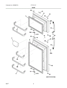 02 - Door parts for Frigidaire Refrigerator FFTR1514TW0 from AppliancePartsPros.com