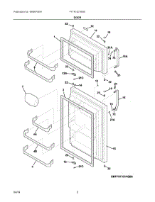 02 - Door parts for Frigidaire Refrigerator FFTR1521RW0 from AppliancePartsPros.com