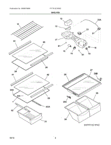 04 - Shelves parts for Frigidaire Refrigerator FFTR1521RW2 from AppliancePartsPros.com