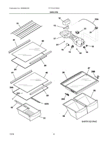 04 - Shelves parts for Frigidaire Refrigerator FFTR1521RW3 from AppliancePartsPros.com