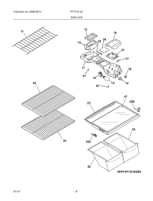 07 - Shelves parts for Frigidaire Refrigerator FFTR1614QB0 from AppliancePartsPros.com