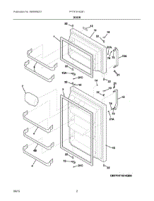 02 - Door parts for Frigidaire Refrigerator FFTR1614QB1 from AppliancePartsPros.com